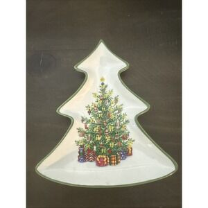 VTG Christopher Radko Traditions Holiday Celebrations 8" Christmas Tree Plate